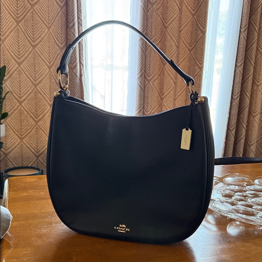 Coach Black Leather Hobo Nomad Shoulder Bag